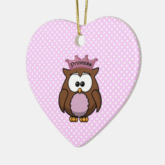 Prinzessineule Keramikornament (Links)