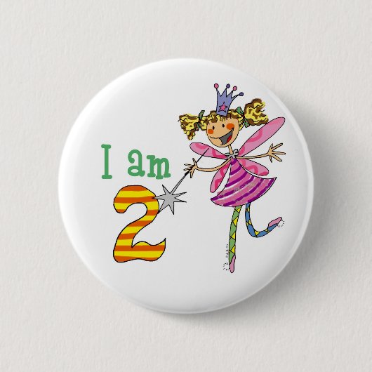 Prinzessinfee mit 2-Jährigen Button (Vorderseite)