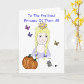 Prinzessingeburtstags-Grußkarte Karte (Gelbe Blume)