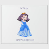 Prinzessingeburtstags-Packpapier. Geschenkpapier (Flach)