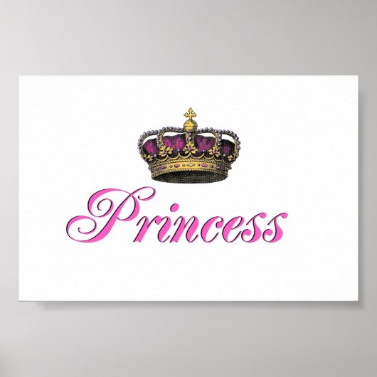 Prinzessinkrone im Pink Poster (Vorne)