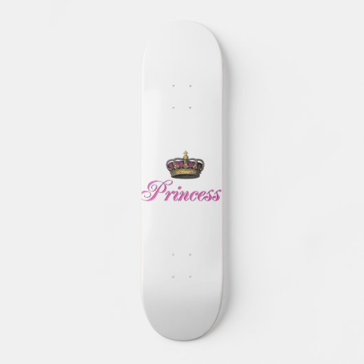 Prinzessinkrone im Pink Skateboard (Vorderseite)