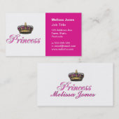 Prinzessinkrone im Pink Visitenkarte (Vorne/Hinten)