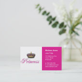 Prinzessinkrone im Pink Visitenkarte (Stehend Vorderseite)