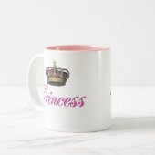 Prinzessinkrone im Pink Zweifarbige Tasse (Vorderseite Links)