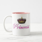 Prinzessinkrone im Pink Zweifarbige Tasse (Links)