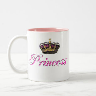 Prinzessinkrone im Pink Zweifarbige Tasse