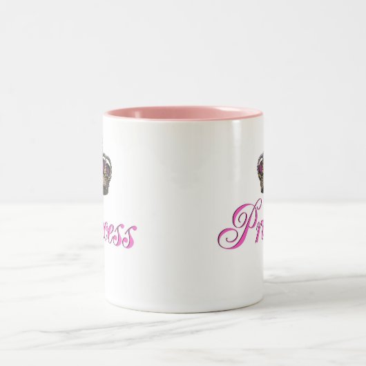 Prinzessinkrone im Pink Zweifarbige Tasse (Mittel)
