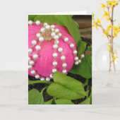 Prinzessinkürbis, rosa Kürbis, perlt n-Kürbis Karte (Gelbe Blume)