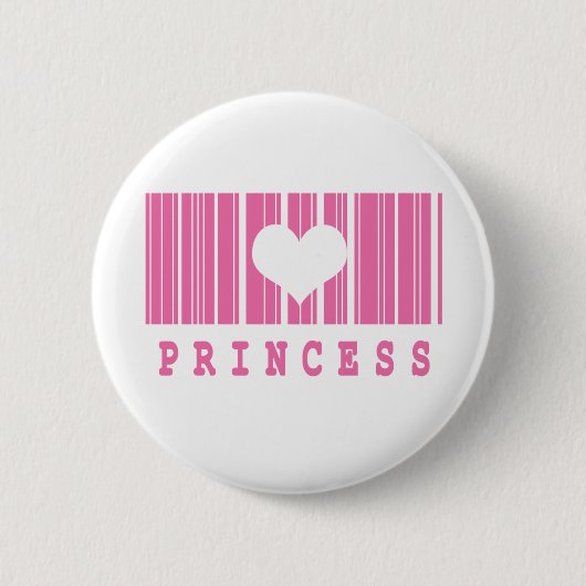 Prinzessinnen-Barcode-Design Button (Vorderseite)