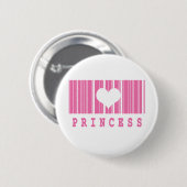 Prinzessinnen-Barcode-Design Button (Vorne & Hinten)