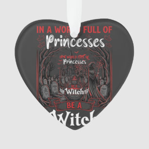 Prinzessinnen Hexe Halloween Schloss Kessel Grab Ornament