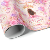 Prinzessinnen-Krone Geburtstag Geschenkpapier (Rolleneckpunkt)