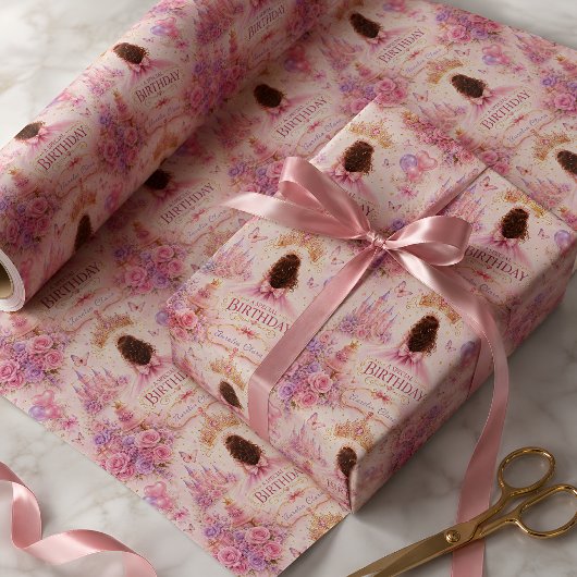 Prinzessinnen-Krone Geburtstag Geschenkpapier