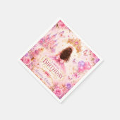 Prinzessinnen-Krone Geburtstag Serviette (Ecke)
