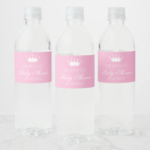 Prinzessinnen-Kronen-Baby-Shower-Wasserflaschen-Et Wasserflaschenetikett