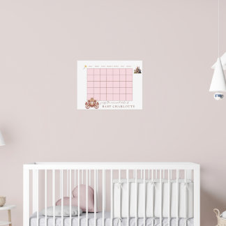 Prinzessinnen-Kutsche Baby Shower Kalender Schätzu Poster