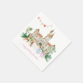 Prinzessinnen, Ritter & Dragons Fairy Tale zum Geb Serviette (Ecke)