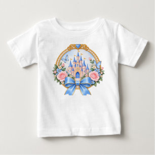 Prinzessinnen-Schloss Baby Mädchen T-Shirt – Blaue