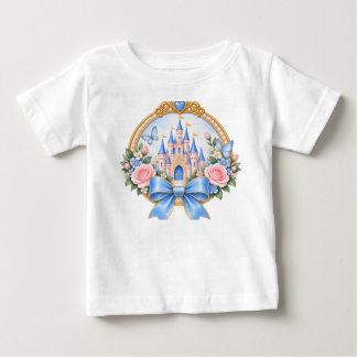 Prinzessinnen-Schloss Baby Mädchen T-Shirt – Blaue
