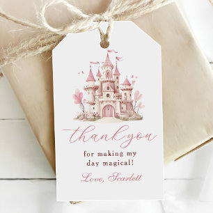 Prinzessinnen-Schloss Mädchen-Geburtstagsfeier Geschenkanhänger