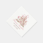 Prinzessinnen-Schloss Mädchen-Geburtstagsfeier Serviette (Ecke)
