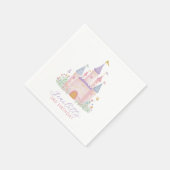 Prinzessinnen-Schloss Mädchen-Geburtstagsfeier Serviette (Ecke)