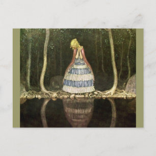Prinzessinnen Spiegelung im Teich Postkarte