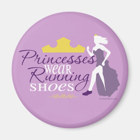 Prinzessinnen tragen Running Shoes Magnet (Vorne)