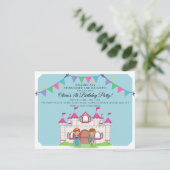 Prinzessinnen und Ritter Einladungen zur Geburtsta (Stehend Vorderseite)