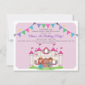 Prinzessinnen und Ritter Einladungen zur Geburtsta (Vorderseite)