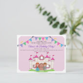 Prinzessinnen und Ritter Einladungen zur Geburtsta (Stehend Vorderseite)