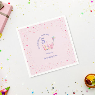 Prinzessinnenkrone Pastellrosa Geburtstag kleines  Serviette