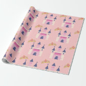 Prinzessinnenkrone und Schloss Geschenkpapier (Ungerollt)