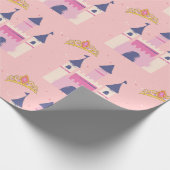 Prinzessinnenkrone und Schloss Geschenkpapier (Ecke)
