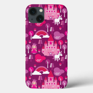 Prinzessinschloss und Einhornregenbogen iPhone 13 Hülle