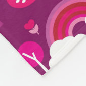 Prinzessinschloss und Einhornregenbogen Fleecedecke (Ecke)