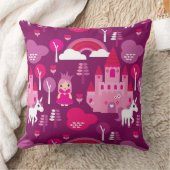 Prinzessinschloss und Einhornregenbogen Kissen (Decke)