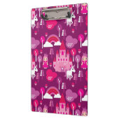 Prinzessinschloss und Einhornregenbogen Klemmbrett (Links)