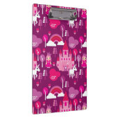 Prinzessinschloss und Einhornregenbogen Klemmbrett (Rechts)