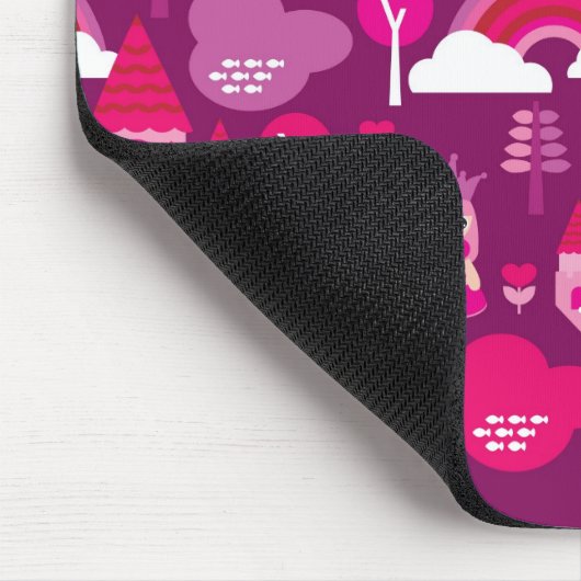 Prinzessinschloss und Einhornregenbogen Mousepad (Ecke)