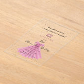 Prinzesskleid Märchen einmal zum Geburtstag Acryleinladungen (Ablage )