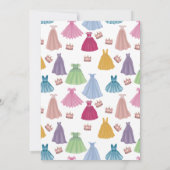 Prinzesskleid Märchen einmal zum Geburtstag Einladung (Rückseite)