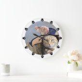 PRINZESTATUS, ELEGANTE KATZE, GROSSER DIVA HAT, RO GROßE WANDUHR (Zuhause)