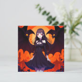 PRINZESVAMPIRE VON BATEN - GOTHISCH EINLADUNG (Stehend Vorderseite)