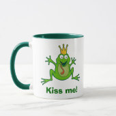 Prinzfrosch, küss mich! Zweifarbige Tasse (Links)