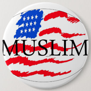 Prinzipien des Lebens - moslemischer Amerikaner Button