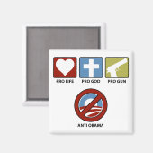 Prinzipien gegen Obama Magnet (Vorderseite/Rückseite)