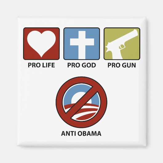 Prinzipien gegen Obama Magnet (Vorne)