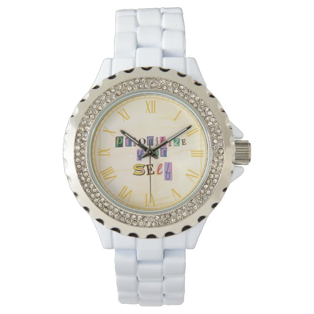 Priorisiere dich selbst armbanduhr (Vorderseite)